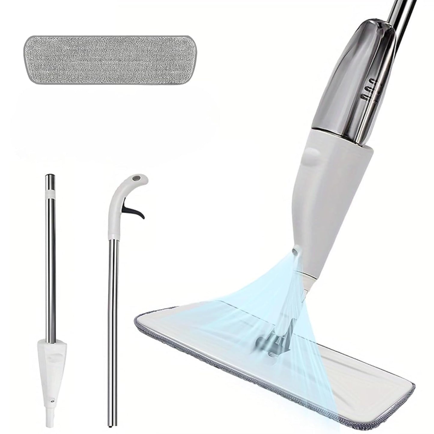Mopa Para Piso Giratoria Spray De Limpieza Trapeador Aurora Blanco