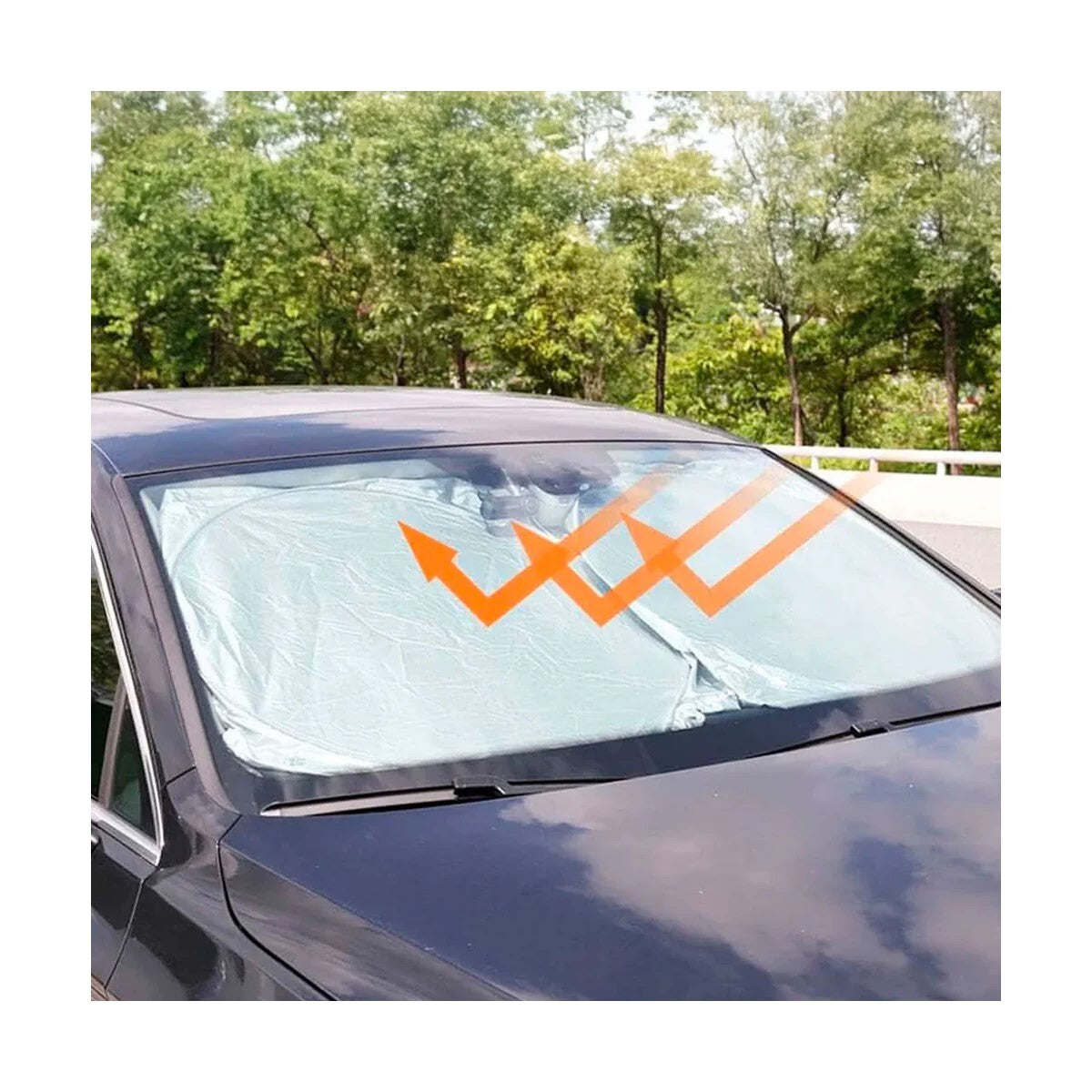 Parasol Plegable Premium para Auto Circular \n150*70CM