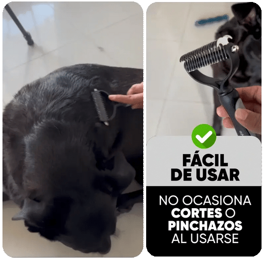 Cepillo Deslanador Quitapelos Metálico para Mascotas