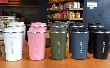 Vaso Termico Mug Coffee 510ml Verde Azul Rosado y Negro