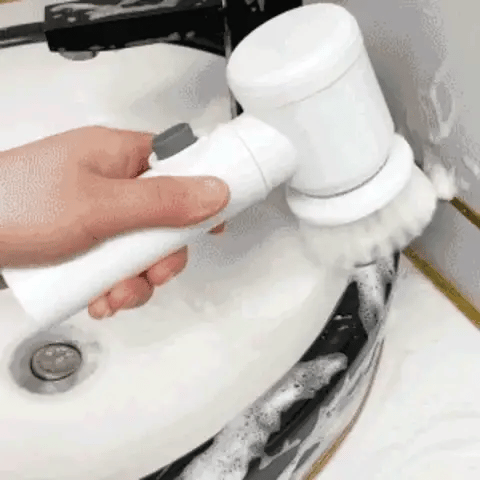 Cepillo Giratorio Limpieza Inalámbrico Baño Hongos 3 En 1