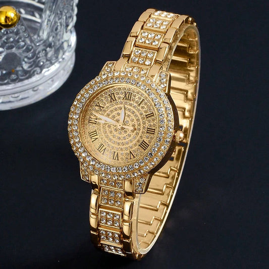 Conjunto de Reloj y Accesorios, 6 Piezas en Aleación de Alta Calidad - Dorado