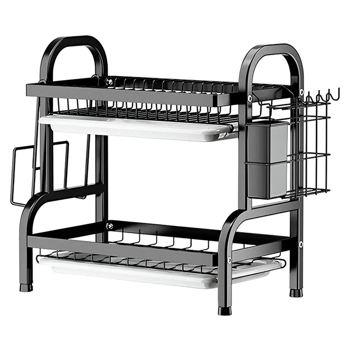 Escurridor De Platos 2 Niveles De Metal Acero Inoxidable