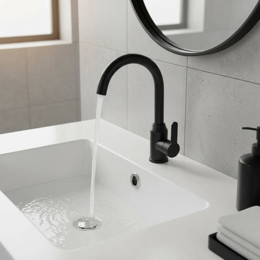 Monocomando Completo Para Pileta Color Negro Mate