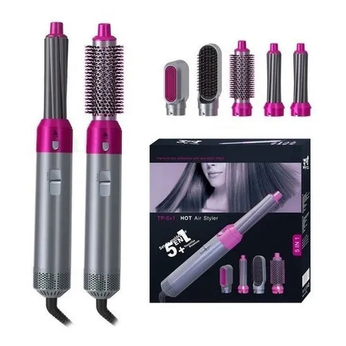 Modelador Secador Cepillo Alisador Rizador Anti Frizz 5 En 1