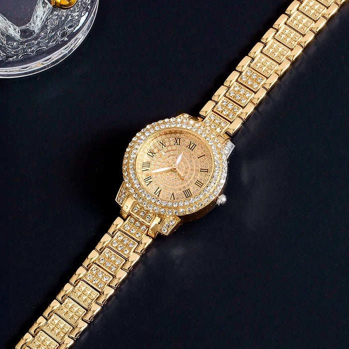 Conjunto de Reloj y Accesorios, 6 Piezas en Aleación de Alta Calidad - Dorado