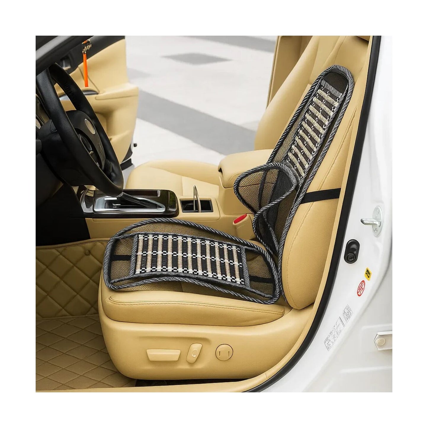 Respaldo Ergonómico de Bambú para Coche