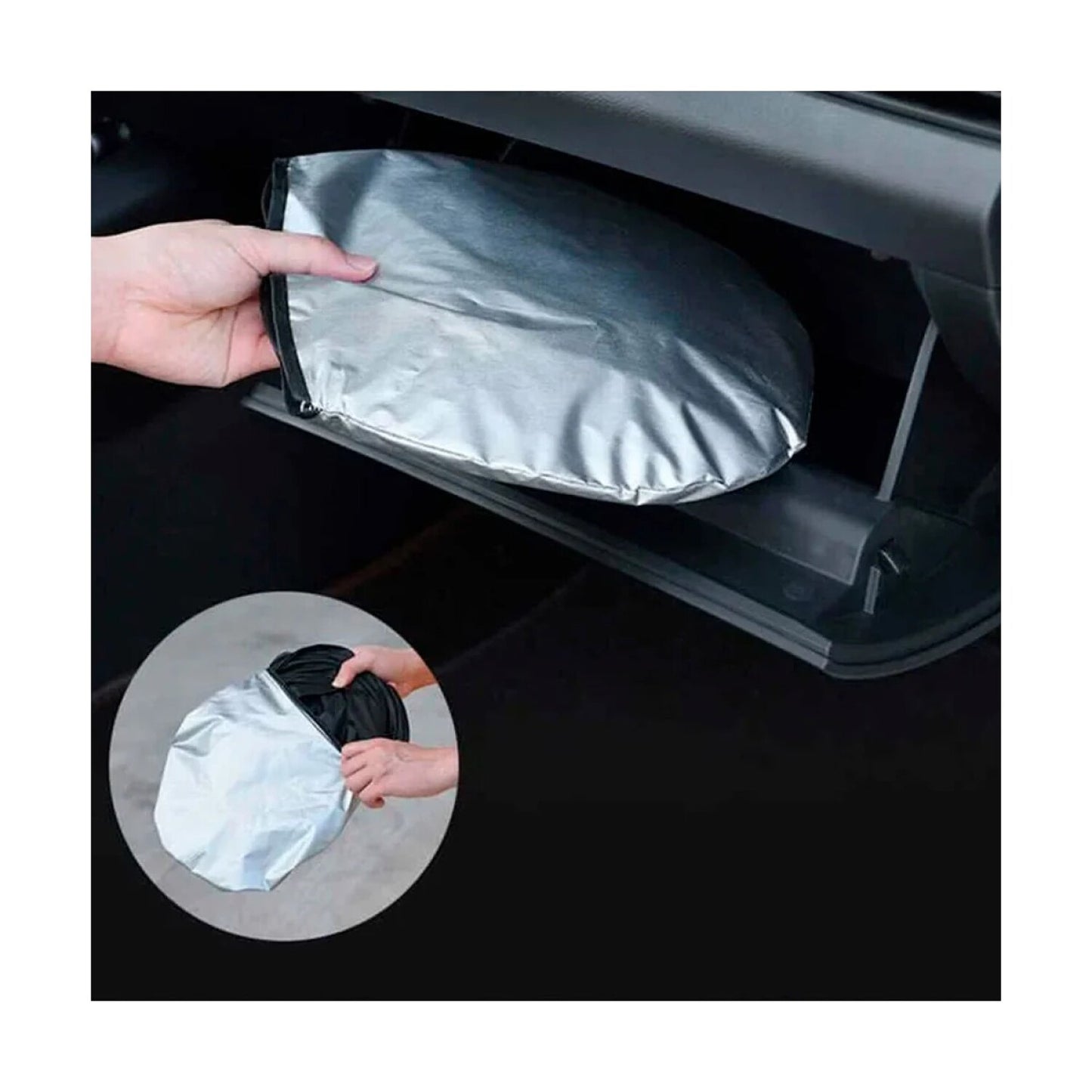 Parasol Plegable Premium para Auto Circular \n150*70CM