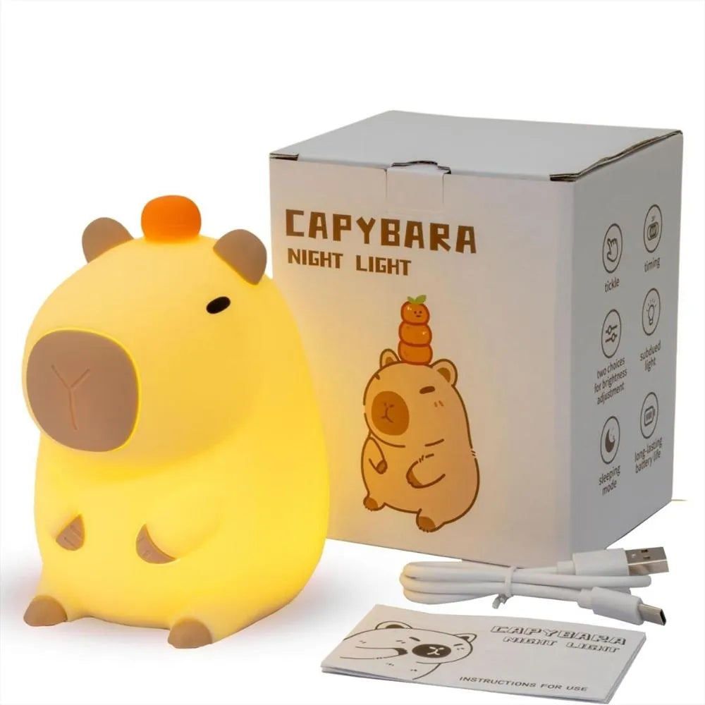 Lampara Nocturna De Capibara Carpincho Veladora De Goma