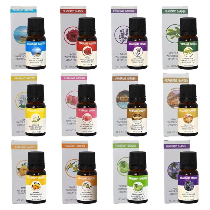 Kit Difusor de Aromas Humidificador 550ml LED + 12 Aceites Esenciales