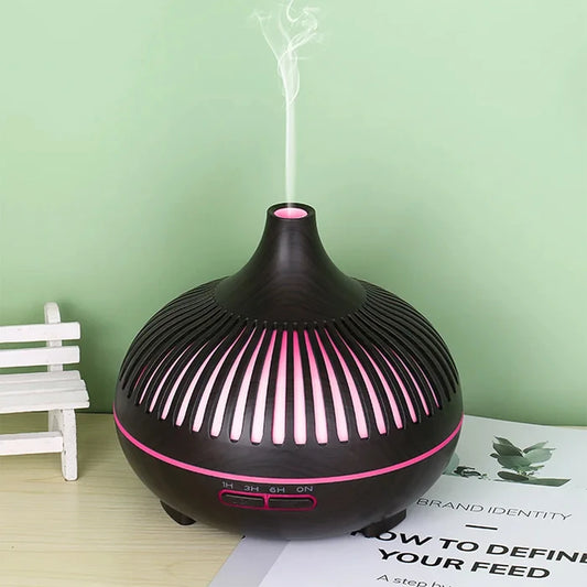 Kit Difusor de Aromas Humidificador 550ml LED + 12 Aceites Esenciales