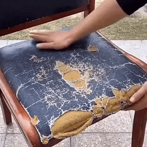 Parche adhesivo de cuero gris 140x50cm para tapizar sillas y sofás