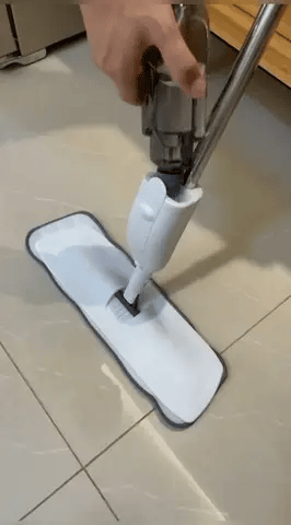 Mopa Para Piso Giratoria Spray De Limpieza Trapeador Aurora Blanco
