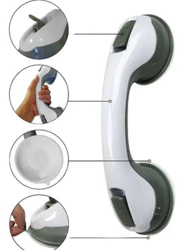 Agarradera de seguridad para ducha ventosa blanca soporte hasta 100kg