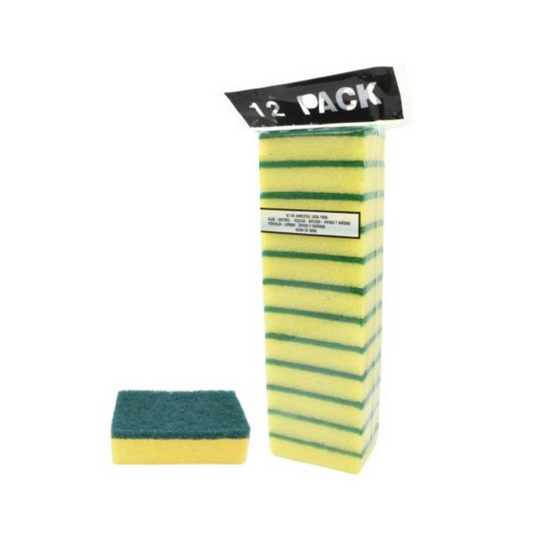 Pack x 12 Esponjas de Cocina Amarillas Verdes