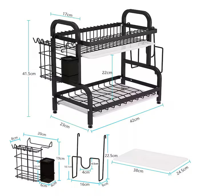 Escurridor de acero inoxidable para secar platos y utensilios
