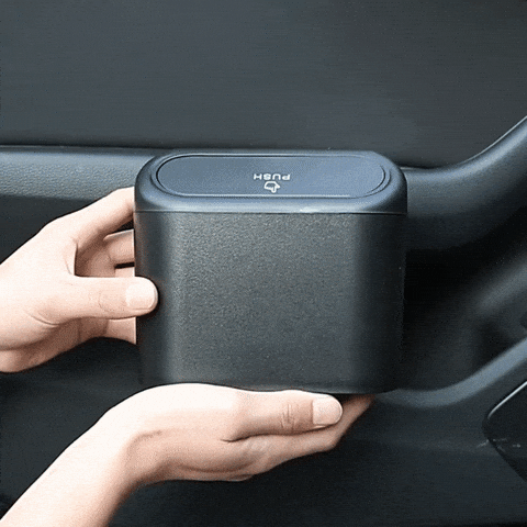 Basurero para Puerta de Auto con Tapa Retráctil