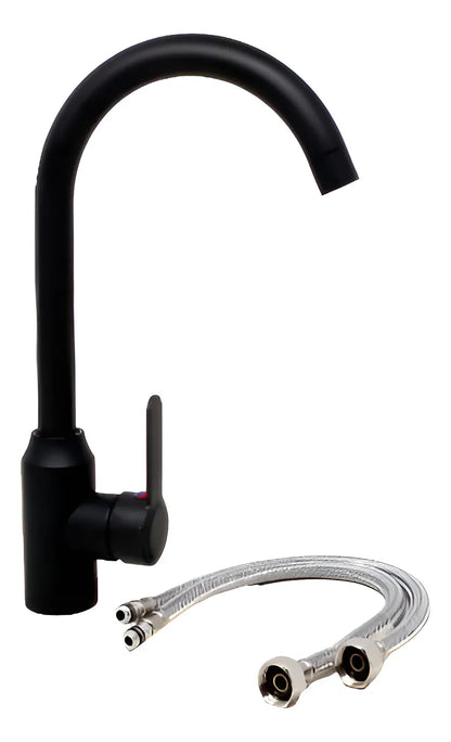 Monocomando Completo Para Pileta Color Negro Mate