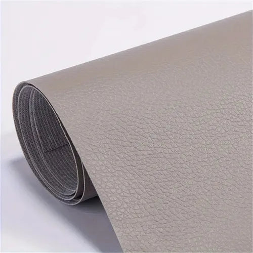 Parche adhesivo de cuero gris 140x50cm para tapizar sillas y sofás