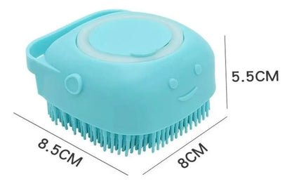 Cepillo para Bañar Mascotas con Dispensador de Jabón