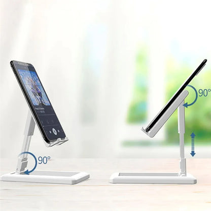 Soporte Celular De Mesa Con Pie Regulable Blanco