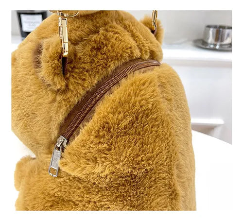 Mochila Capibara Peluche 30cm Con Bolsillo