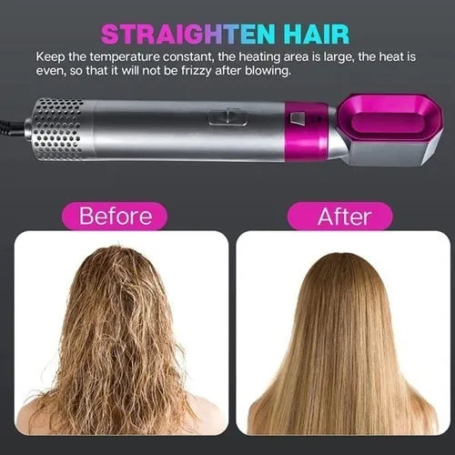 Modelador Secador Cepillo Alisador Rizador Anti Frizz 5 En 1 