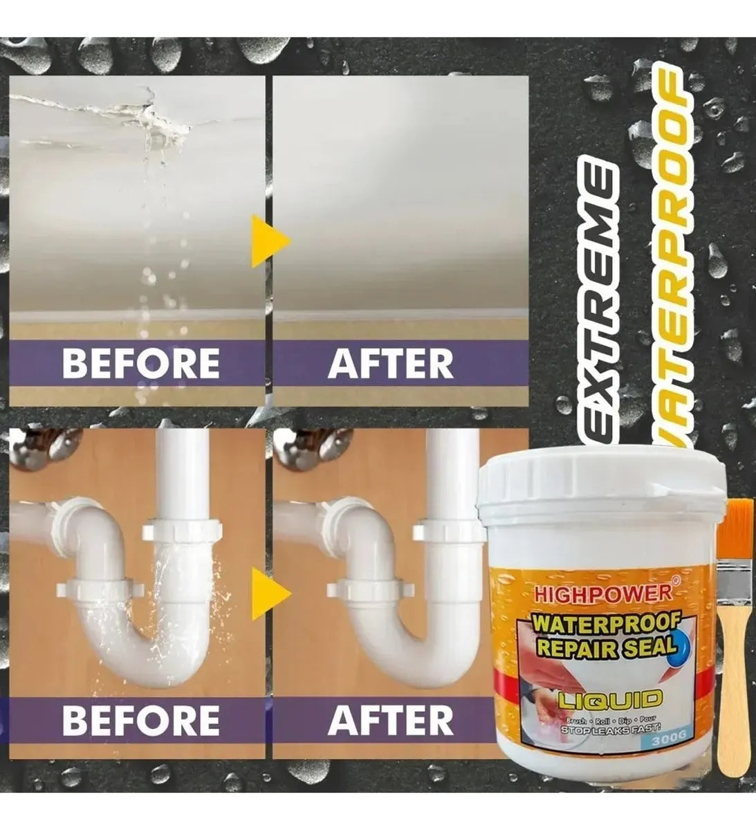 Pack x 3 Selladores Impermeables Paredes Pisos Cerámicas Anti Agua