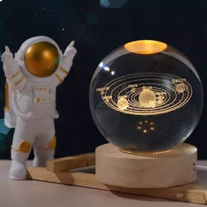 Lampara Veladora De Cristal Sistema Solar 6cm