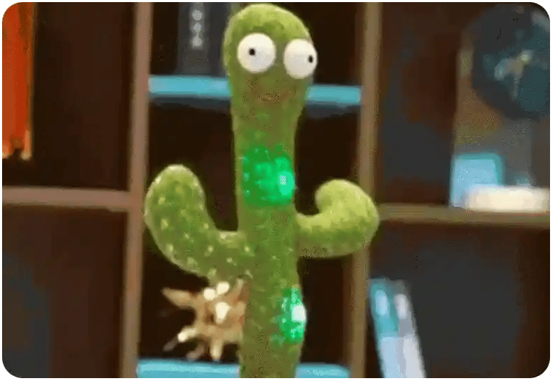 Juguete Didáctico Cactus Bailarín con Luces y Sonido