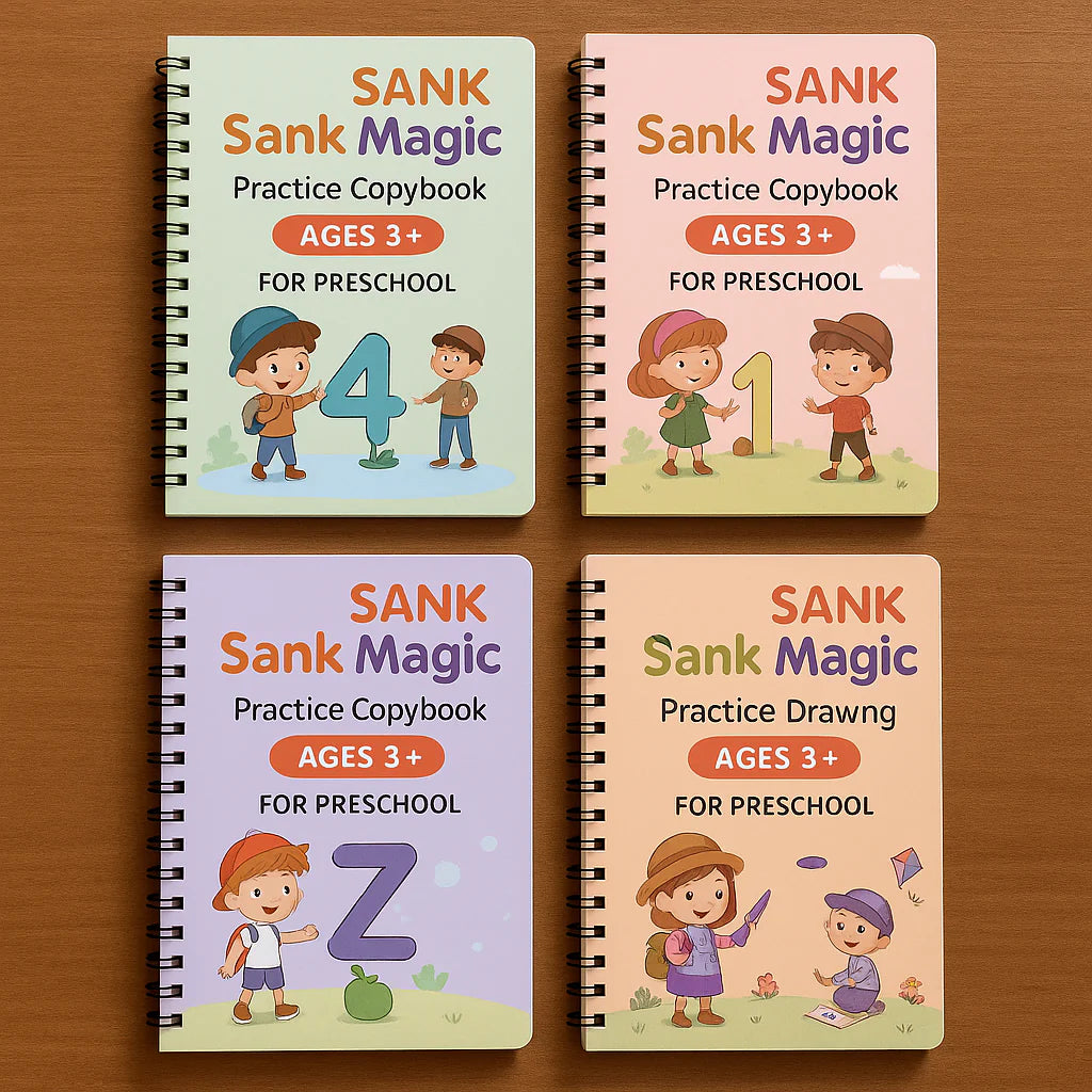 Set de 4 Libros Didacticos de Escritura Reutilizable