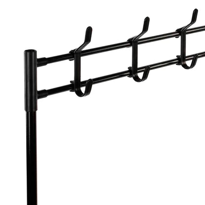 Perchero y Zapatero Metálico DecoTeam con 4 Niveles y 8 Ganchos Removibles, 80 x 30 x 154cm