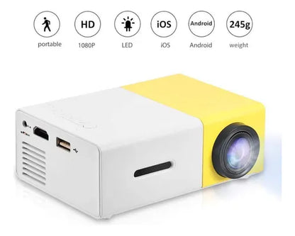 Mini Proyector LED Full HD 1920x1080 Control Remoto HDMI USB