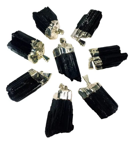 Dije Turmalina Negra 3 a 4cm Electroplating