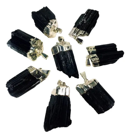 Dije Turmalina Negra 3 a 4cm Electroplating