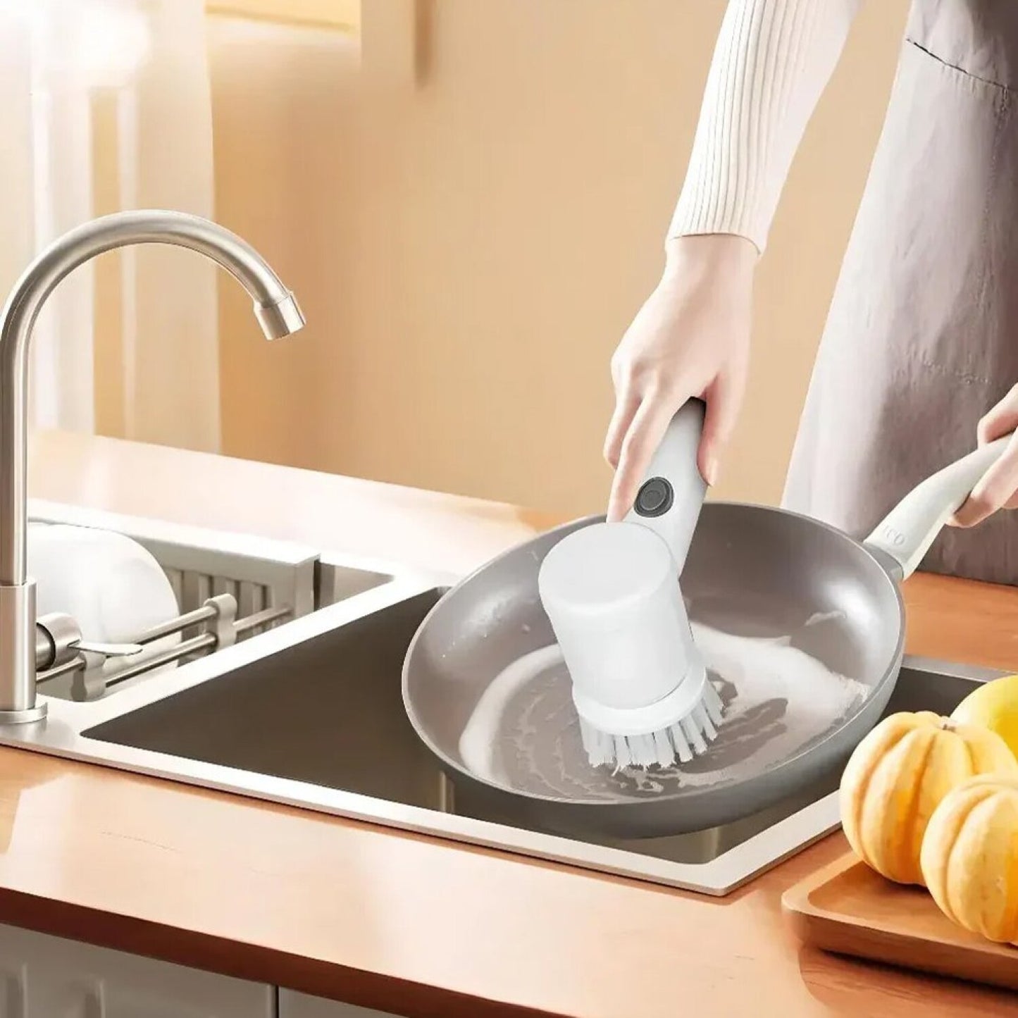 Cepillo Giratorio Limpieza Inalámbrico Baño Hongos 3 En 1