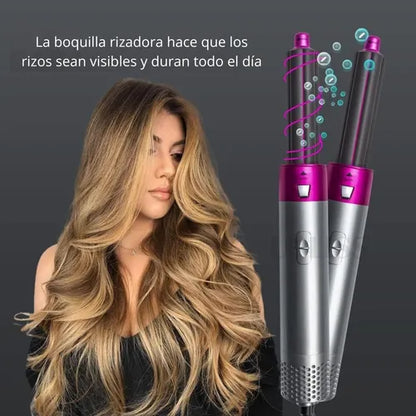 Modelador Secador Cepillo Alisador Rizador Anti Frizz 5 En 1 