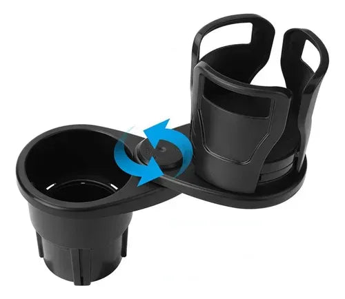 Soporte Porta Vaso Doble Para Auto Coche Universal Calidad Negro