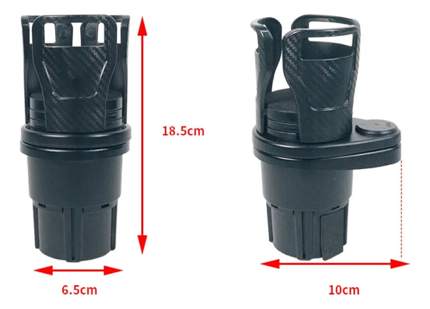 Soporte Porta Vaso Doble Para Auto Coche Universal Calidad Negro