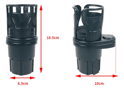 Soporte Porta Vaso Doble Para Auto Coche Universal Calidad Negro