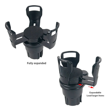 Soporte Porta Vaso Doble Para Auto Coche Universal Calidad Negro