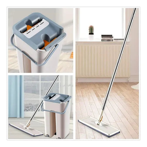Balde Mopa Con Cubo Fregona Doble Plana Escurridor Alta Calidad Premium