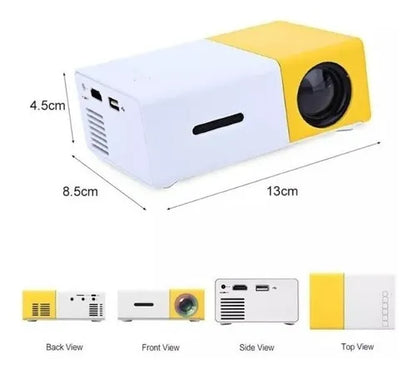 Mini Proyector LED Full HD 1920x1080 Control Remoto HDMI USB